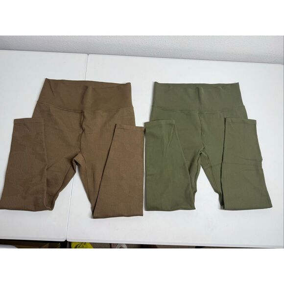 Set of 2 DSG Women’s Leggings Green Brown Size L - Picture 13 of 16